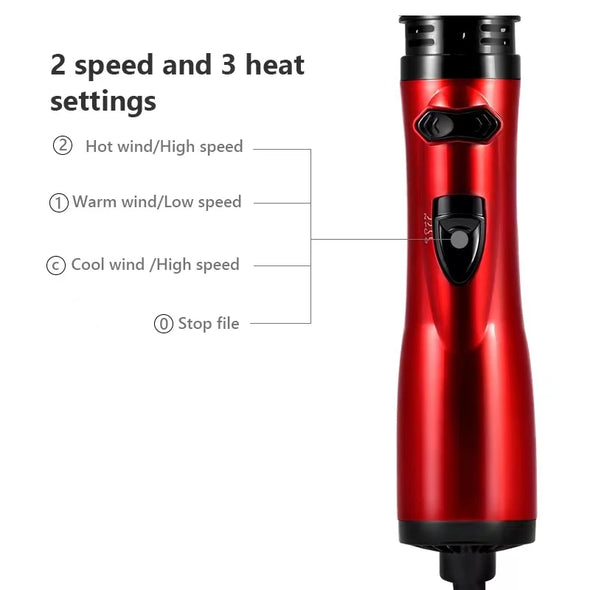 Curling Brush Hair Dryer Hot Air Brush Styler and Volumizer Hair Straightener Curler Comb One Step Electric Ion Blow Dryer Brush