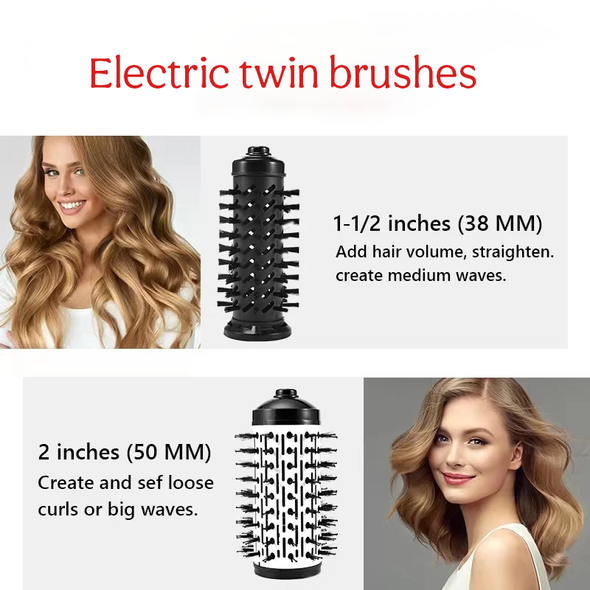 Curling Brush Hair Dryer Hot Air Brush Styler and Volumizer Hair Straightener Curler Comb One Step Electric Ion Blow Dryer Brush