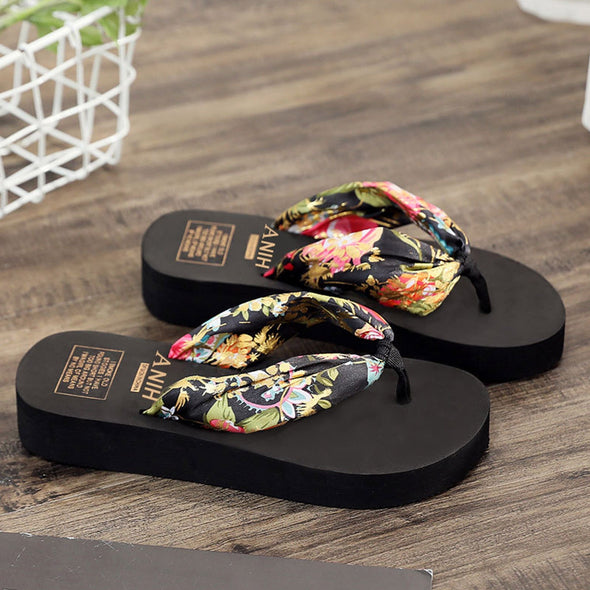 Bohemian Summer Floral Slippers for Women