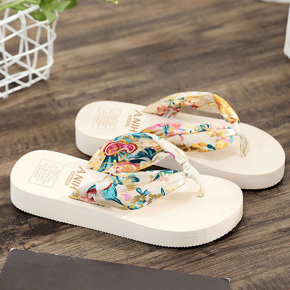 Bohemian Summer Floral Slippers for Women